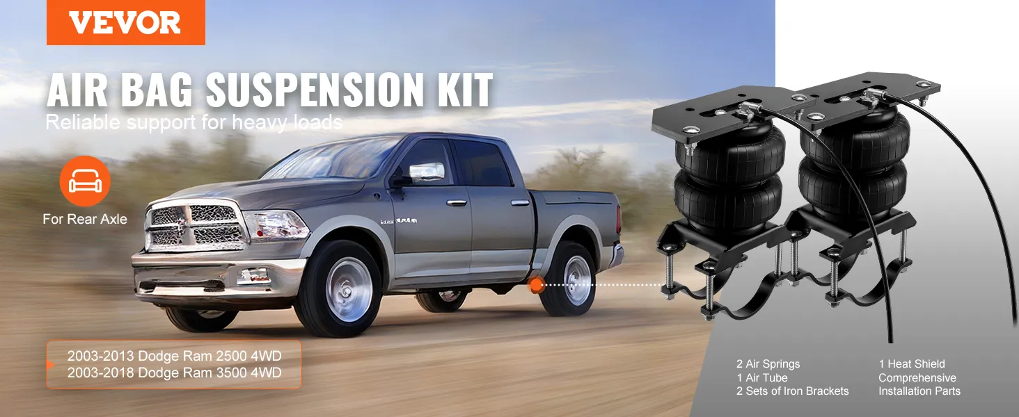 VEVOR air bag suspension kit for dodge ram 2500 4wd 2003-2013; ram 3500 4wd 2003-2018.