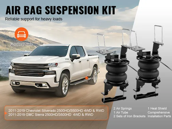VEVOR airbag suspension kit for 2011-2019 chevrolet silverado and gmc sierra 2500hd/3500hd.