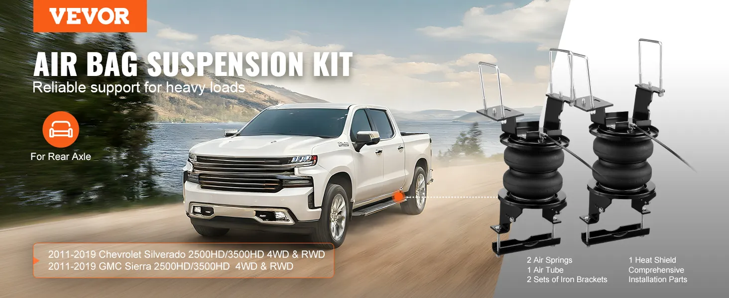 VEVOR airbag suspension kit for 2011-2019 chevrolet silverado and gmc sierra 2500hd/3500hd.