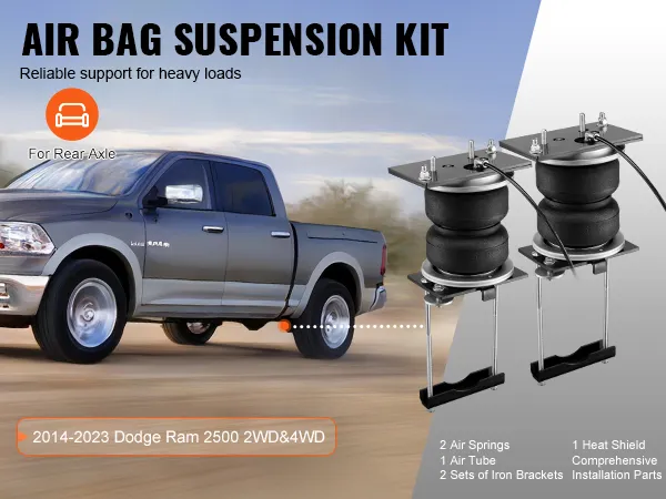 VEVOR air bag suspension kit for 2014-2023 dodge ram 2500 2wd&4wd, reliable heavy load support.