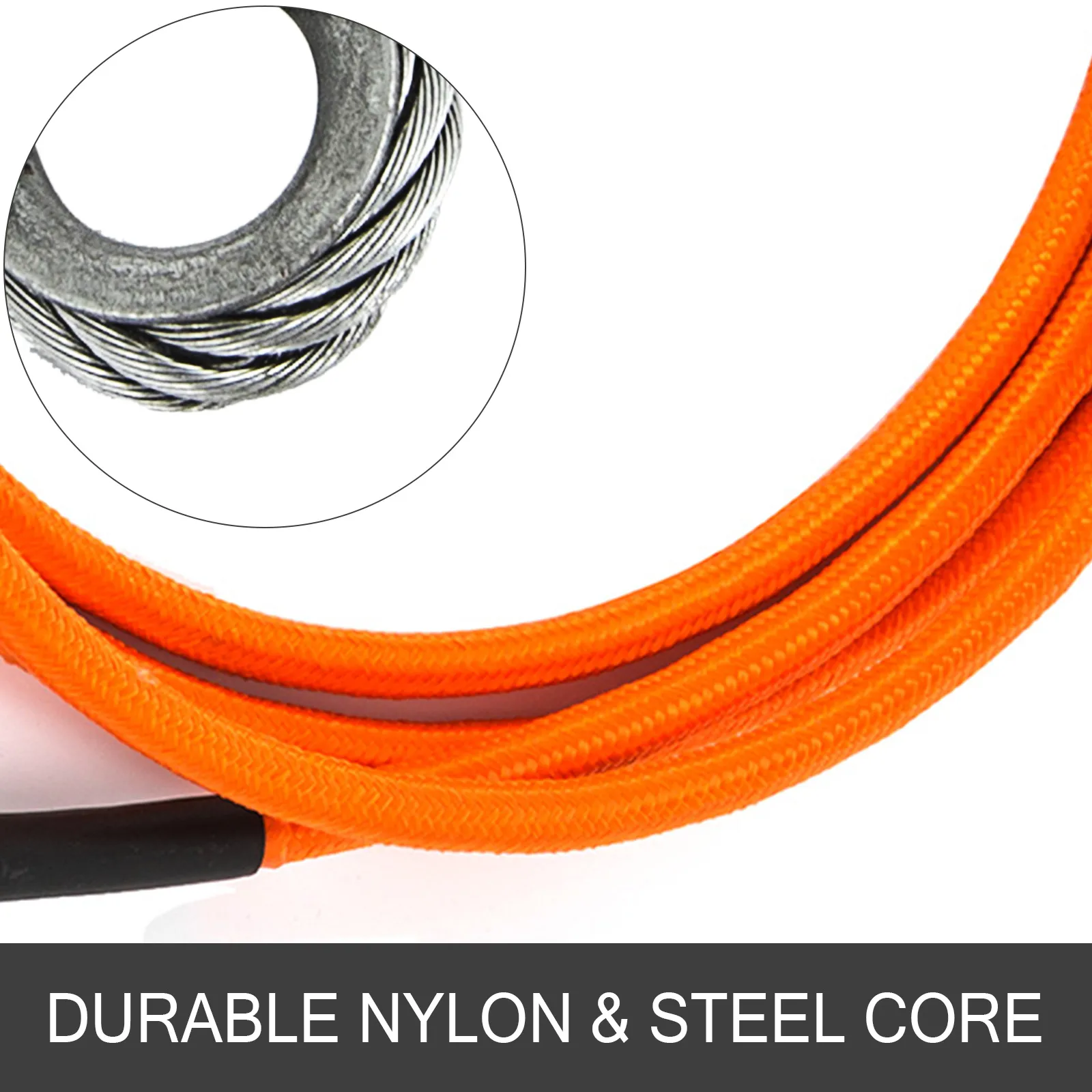 orange VEVOR steel core lanyard kit with durable nylon and steel core.