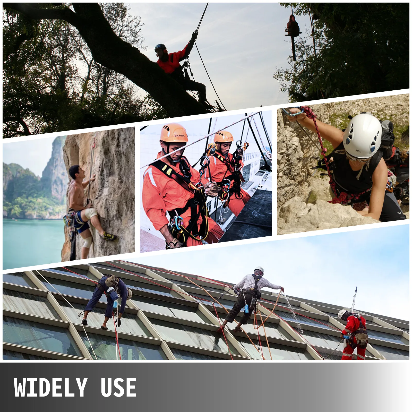 tree climbing, rock climbing, and building maintenance using VEVOR flip line. widely use
