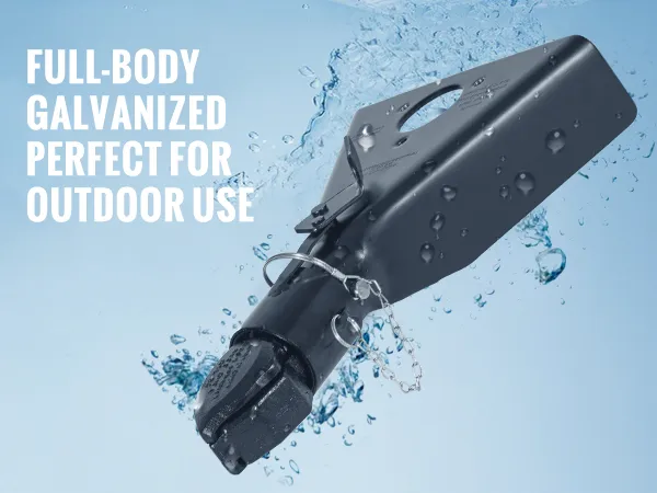 VEVOR A-Rahmen-Anhängerkupplung mit verzinktem Gehäuse, Rostschutz und Elektrotauchlackierung für den Außenbereich.