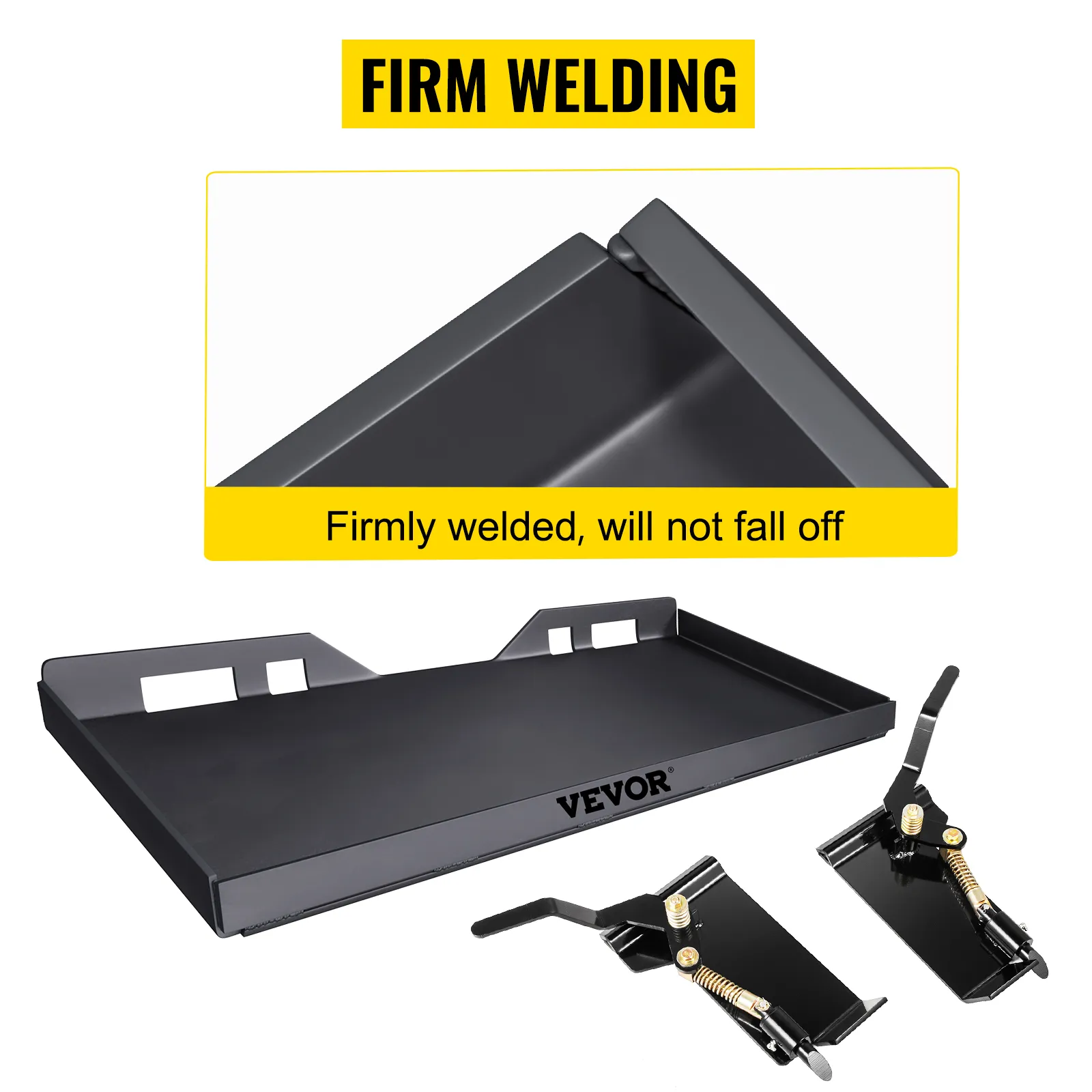 VEVOR skid steer-bevestiging met stevige lasnaden voor veilig gebruik.