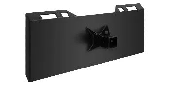 VEVOR quick tach attachment, black steel plate with mounting bracket.