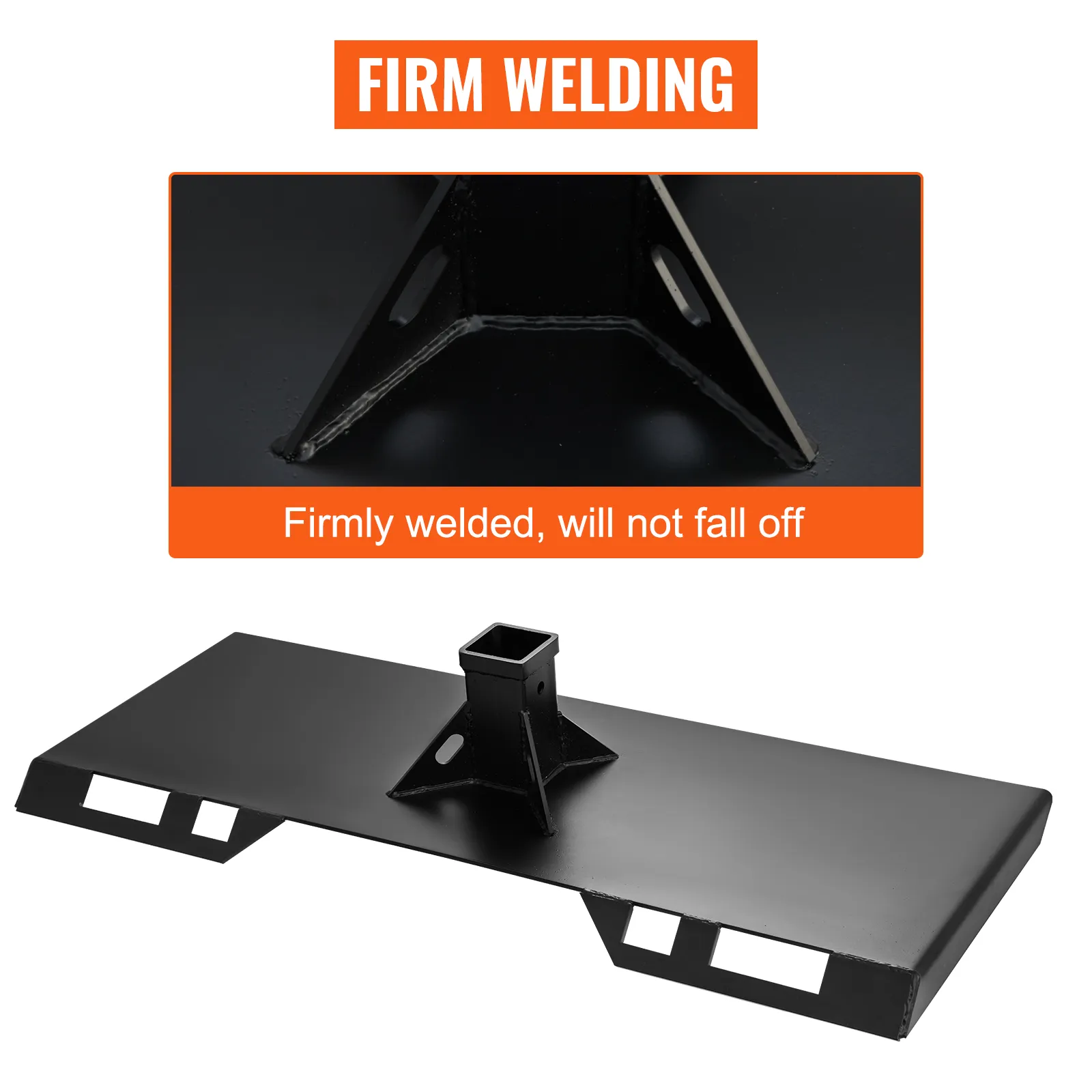 VEVOR quick tach attachment with firm welding, ensuring durability.