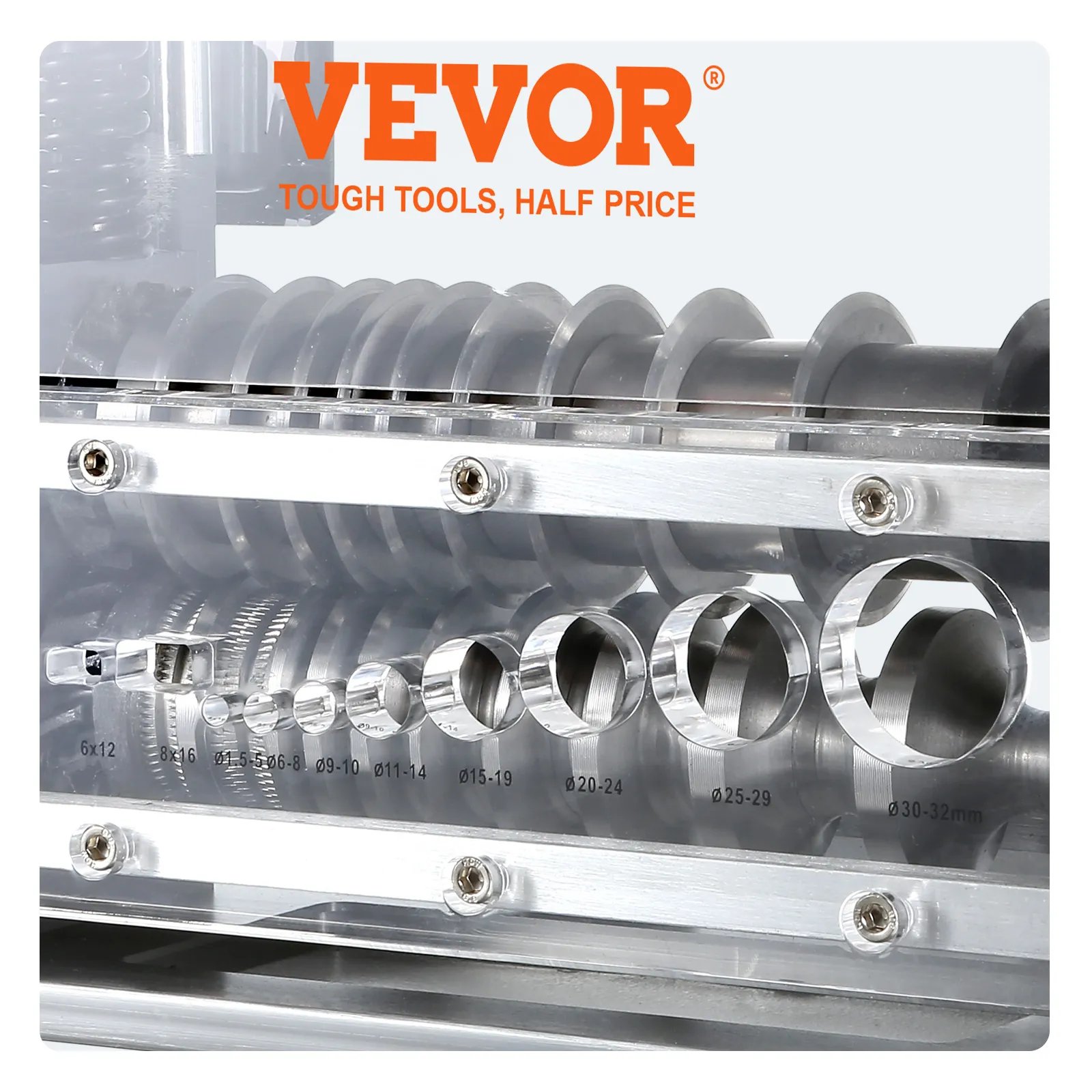 VEVOR wire stripping machine with multiple precision cutting holes and sturdy metal construction.