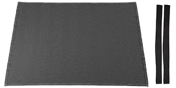 Mantas de mudanza VEVOR, relleno acolchado negro con dos correas de sujeción, ideal para proteger artículos.