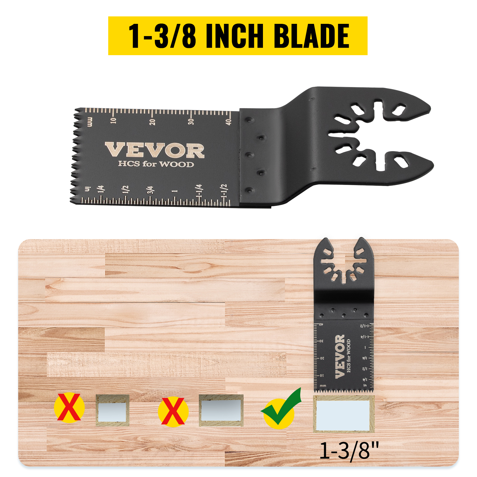 VEVOR 100PCS Oscillating Saw Blades, Quick Release Multitool