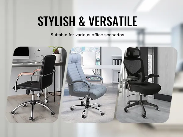 stylish and versatile office chairs with VEVOR office chair wheels, perfect for various office scenarios.