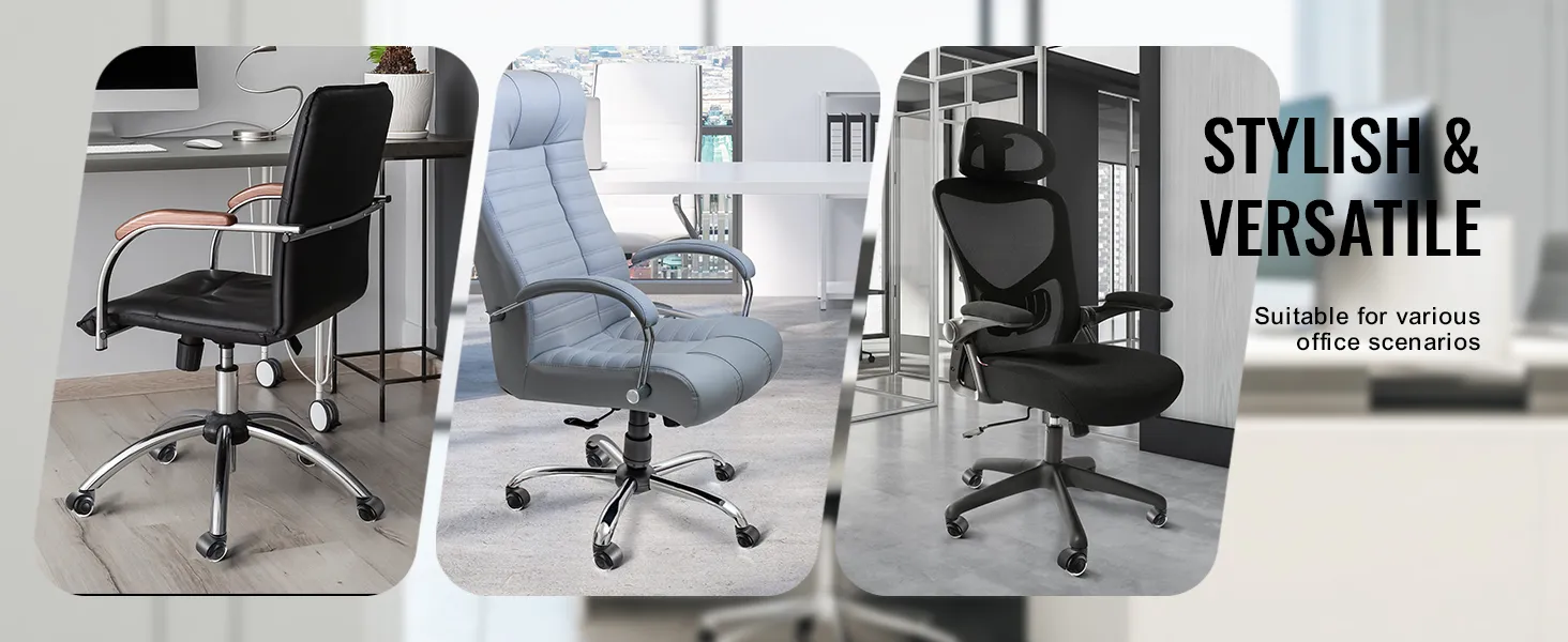 stylish and versatile office chairs with VEVOR office chair wheels, perfect for various office scenarios.