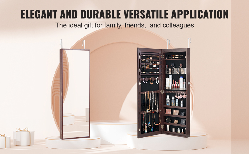 VEVOR Wall Mirror Jewelry Box – 14.5 x 42.5 inch Tall