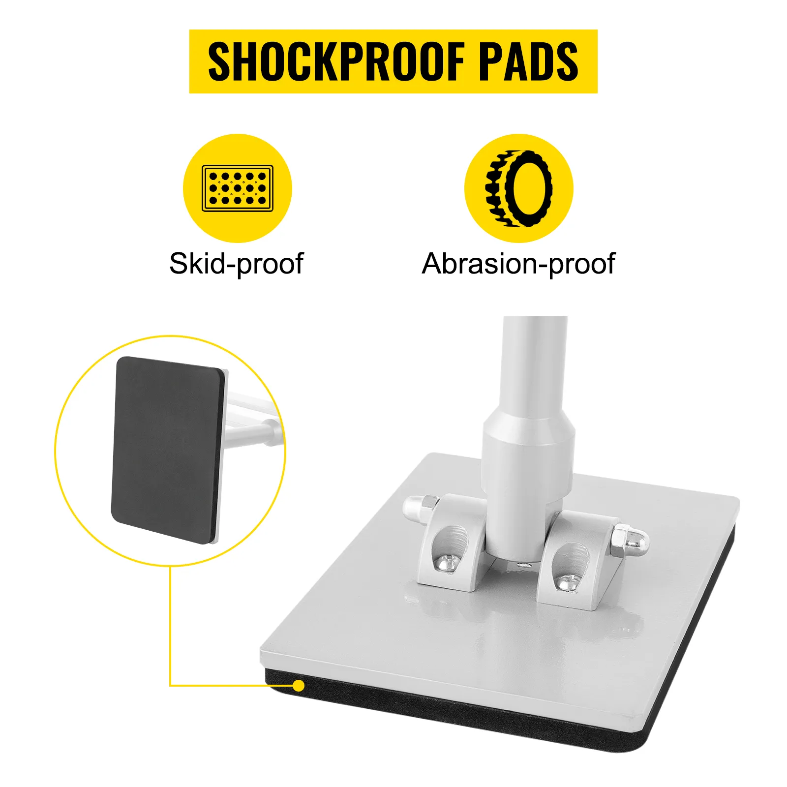 VEVOR dent pull lever bar kit with shockproof pads, skid-proof, abrasion-proof design.