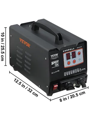 VEVOR panel spot puller black machine with handle and power indicator display