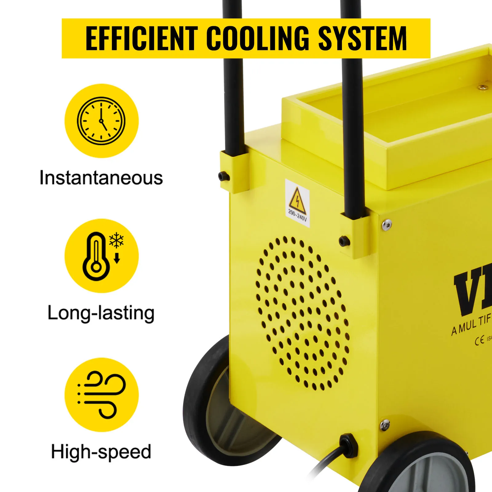 Extractor de abolladuras VEVOR amarillo con sistema de enfriamiento eficiente, instantáneo y duradero.