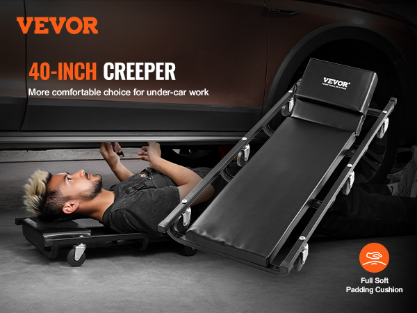 VEVOR Mechanic Garage Creeper, 40-Inch, 300 lbs Capacity