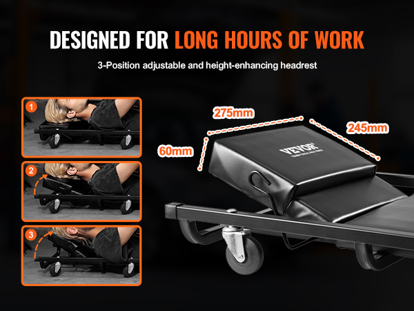 VEVOR Mechanic Garage Creeper, 40-Inch, 300 lbs Capacity