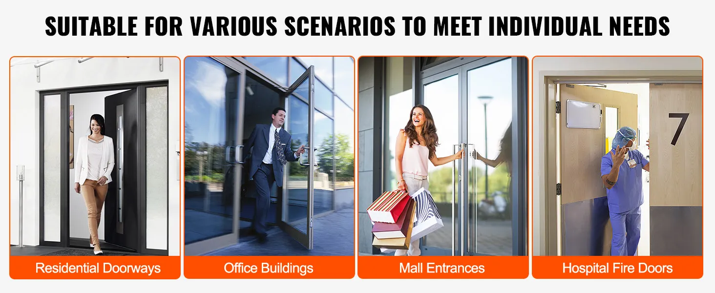 VEVOR-Türschließer für Eingangstore von Wohnhäusern, Bürogebäuden, Eingängen von Einkaufszentren und Brandschutztüren von Krankenhäusern.