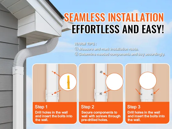 bezproblemowa instalacja osłony zestawu linek VEVOR mini split za pomocą prostych kroków zapewniających schludny i czysty wygląd.