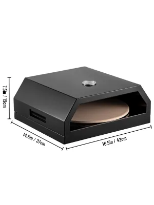 VEVOR pizza oven kit with stone, 16.5x14.6x7.1 inches, black.