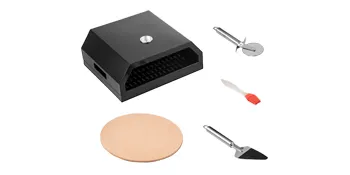 VEVOR pizza oven kit with pizza stone, cutter, peel, and brush.