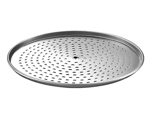 stainless steel perforated tray for VEVOR coffee urn, circular with holes for even heat distribution.
