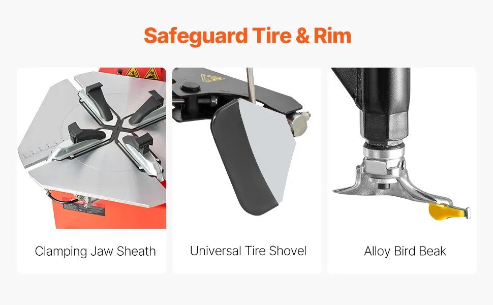 VEVOR Durable Tire Changer Machine 1.5HP Tire Changer with Air Pressure Gauge