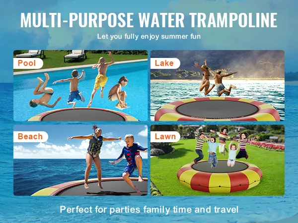 Aufblasbarer Wasserhüpfer von VEVOR für Spaß im Pool, See, Strand und auf der Wiese. Perfekt für Partys, Zeit mit der Familie und Reisen.