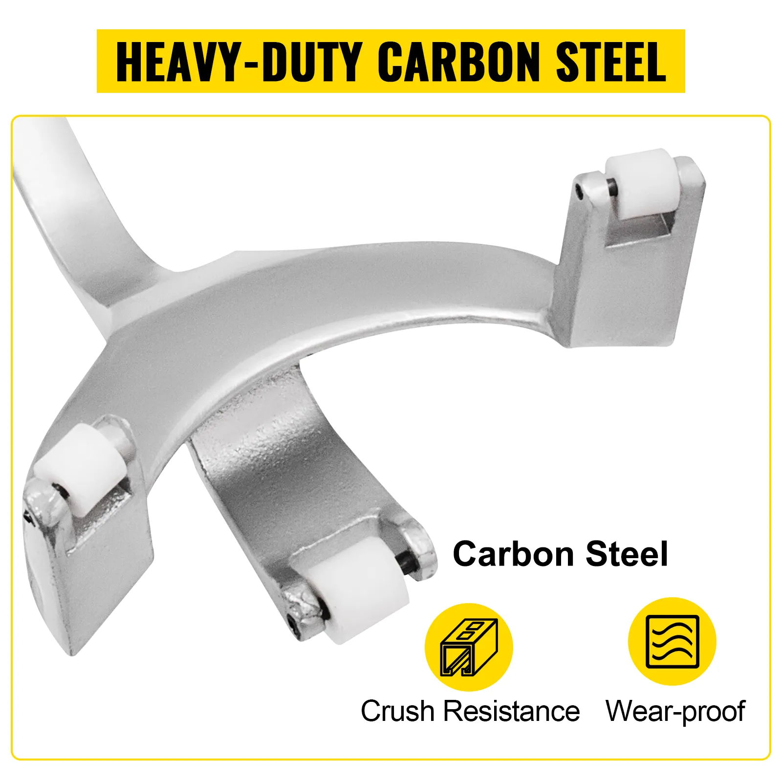 heavy-duty carbon steel VEVOR tire mount demount tool with crush resistance and wear-proof.