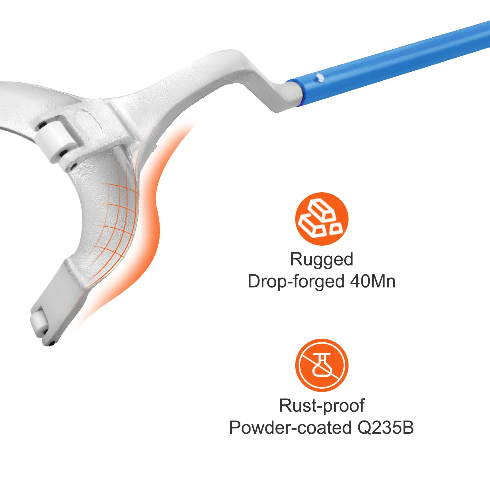 VEVOR tire mount demount tool, rugged drop-forged 40mn with rust-proof q235b.