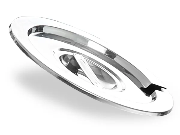 Tapa de acero inoxidable para calentador de sopa eléctrico VEVOR, diseño elegante y moderno con asa y ranura.