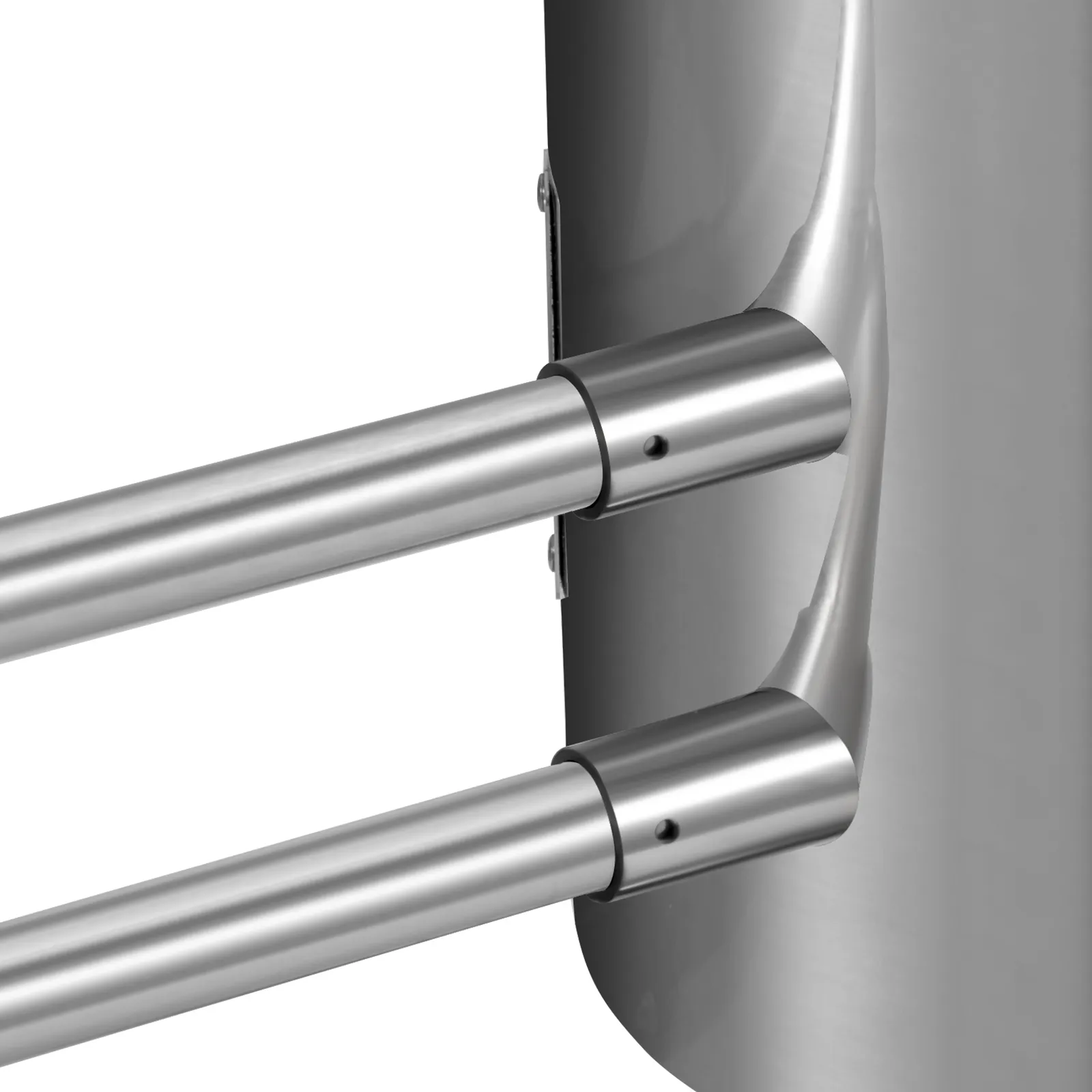 metal rods connected to the VEVOR propane melting furnace kit showing a close-up of the attachments.