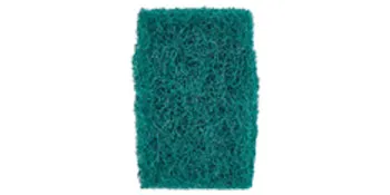 turquoise textured scrub pad on a white background.