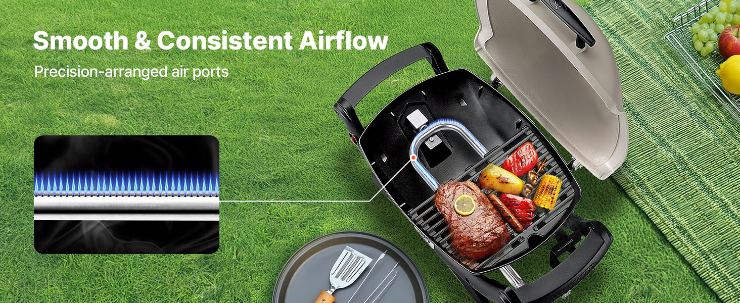 SafBbcue Brennerrohr-Set Für Weber Baby Q & Q1000/Q1200 – Passender Edelstahl-Ersatz