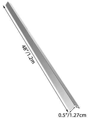 VEVOR stainless steel corner guards, 48"/1.2m length, 0.5"/1.27cm width.