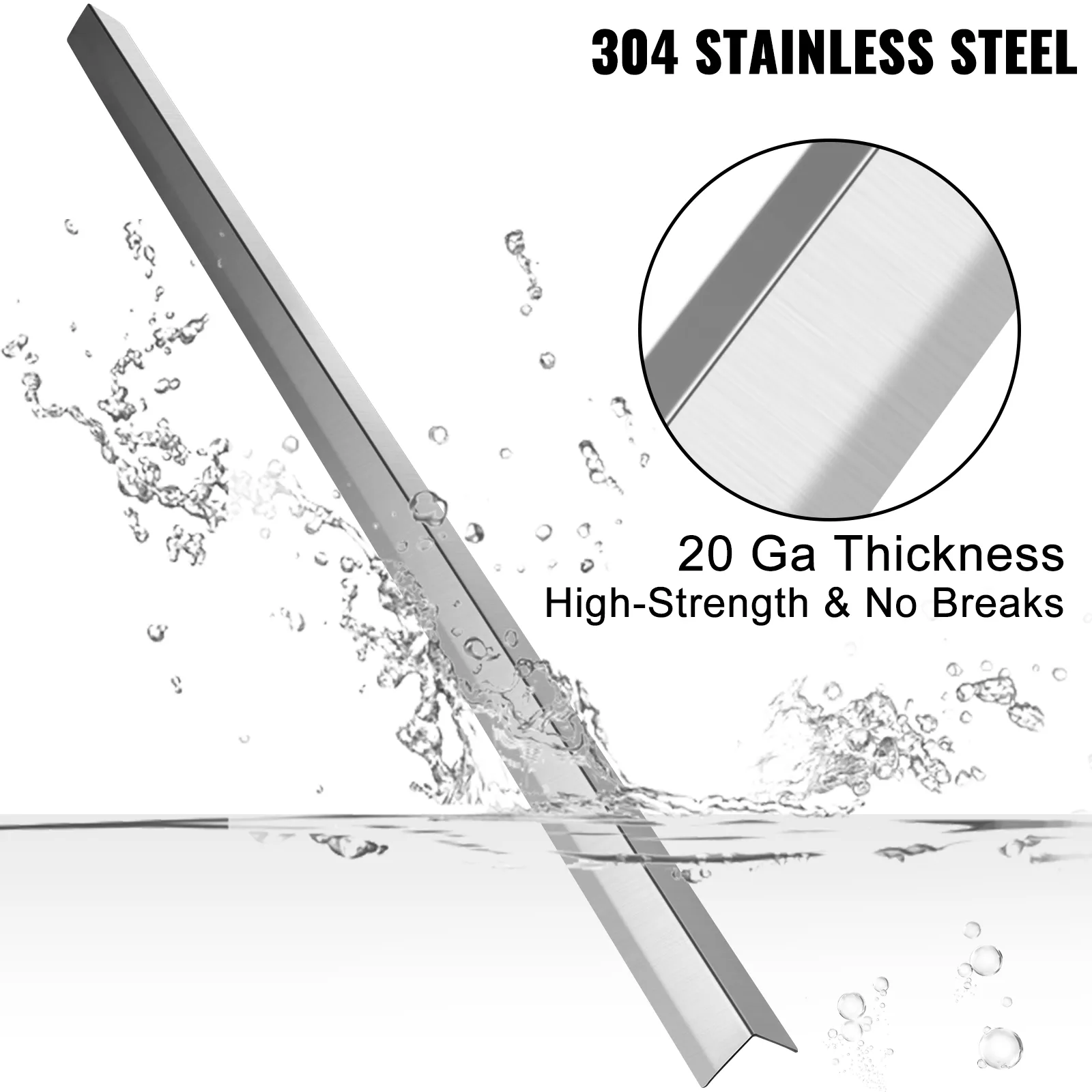 VEVOR stainless steel corner guards with 20 ga thickness and high-strength durability.