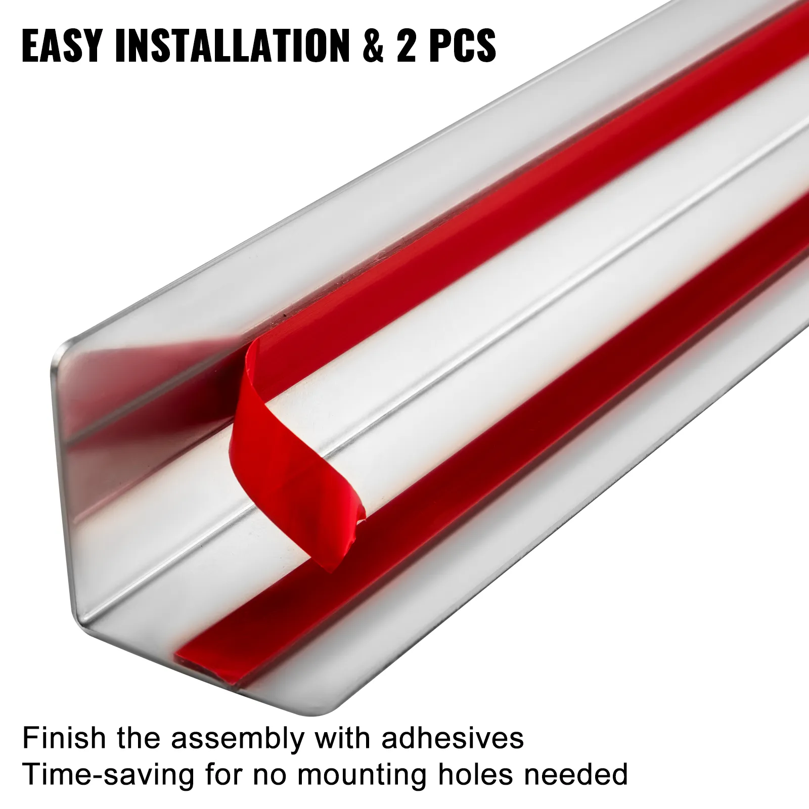 VEVOR stainless steel corner guards with adhesive backing for easy installation, pack of 2.