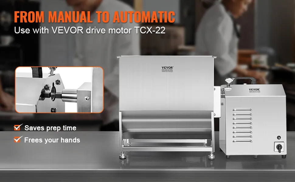 VEVOR meat processing motor tcx-22 for automation in kitchen, saving prep time and freeing hands.
