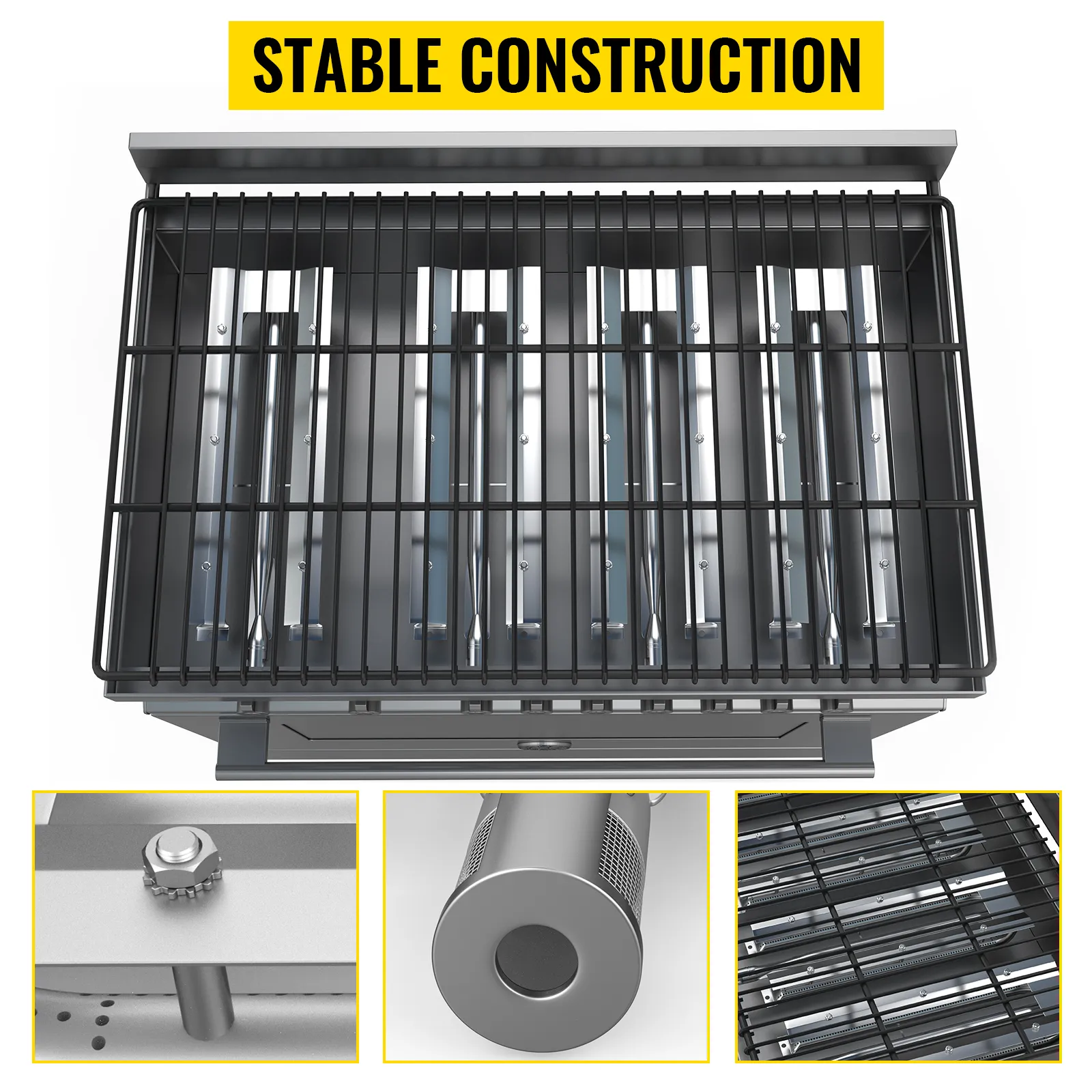VEVOR grill burners with stable construction and durable metal components.