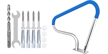 VEVOR pool rail with mounting hardware, wrench, and drill bit included