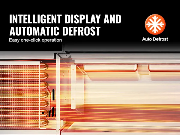 Pantalla inteligente y función de descongelación automática de la estación de preparación de condimentos refrigerada VEVOR.
