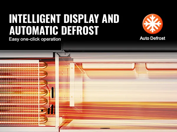 VEVOR gekoeld bereidingsstation voor kruiden en specerijen met intelligent display en automatische ontdooifuncties.