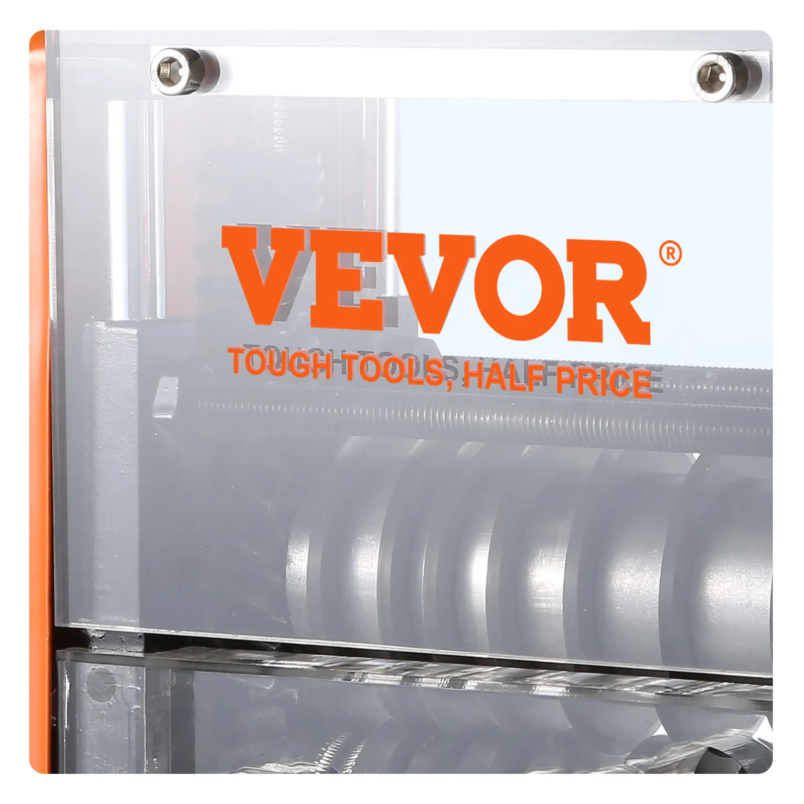 VEVOR wire stripping machine close-up with branding and visible mechanical components.