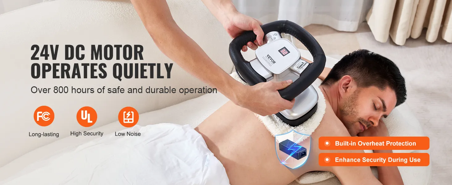 VEVOR Chiropractic Massager, 400-4600rpm Variable Speed Professional Vibrating Therapy Massager, Handheld Therapeutic Orbital Body Massager for Back, Neck, Shoulder Muscle Pain Relief