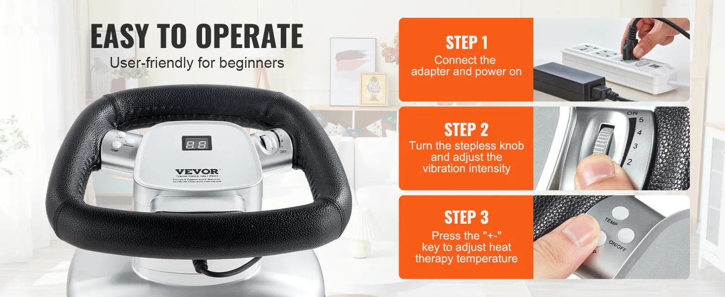 VEVOR Chiropractic Massager, 400-4600rpm Variable Speed Professional Vibrating Therapy Massager, Handheld Therapeutic Orbital Body Massager for Back, Neck, Shoulder Muscle Pain Relief