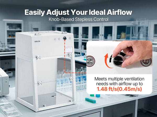 VEVOR Laminar Flow Hood, 20.08 x 20.47 x 23.62 inch Working