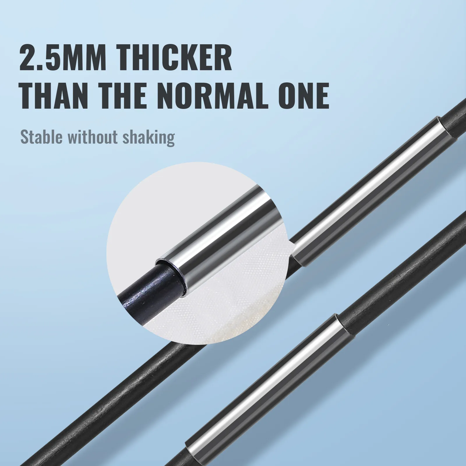 2.5mm thicker VEVOR portable paint booth frame for added stability and reduced shaking.