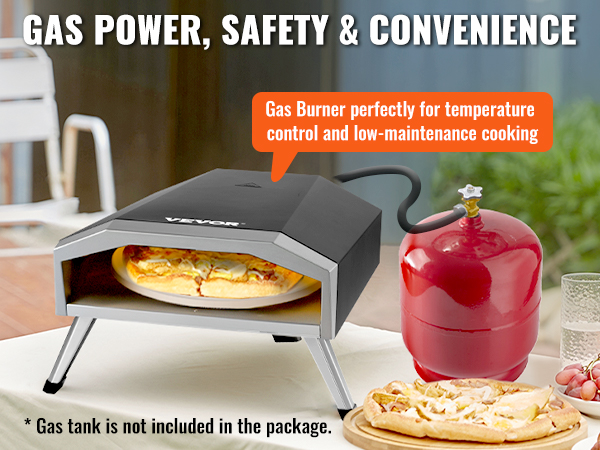VEVOR Outdoor Pizza Oven, 16-inch, Gas Fired Pizza Maker