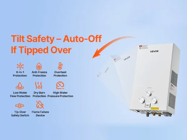 Portable Propane Water Heater 10L Tankless with Accessory Regulator for RV