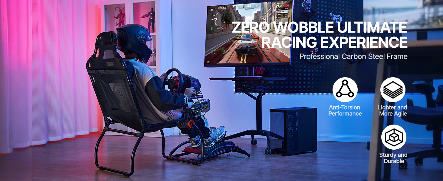 VEVOR Logitech Simulator Cockpit – 59.5x33.9x44.5 in ,0-40°